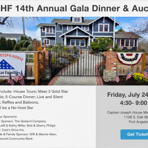 Captain Joseph House Foundation 14th Annual Gala Dinner & Auction at the Captain Joseph House Memorial Garden in Port Angeles on July 24, 2026.